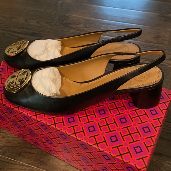 New TORY BURCH Benton Leather Slingback Pump NIB - Picture 4 of 12